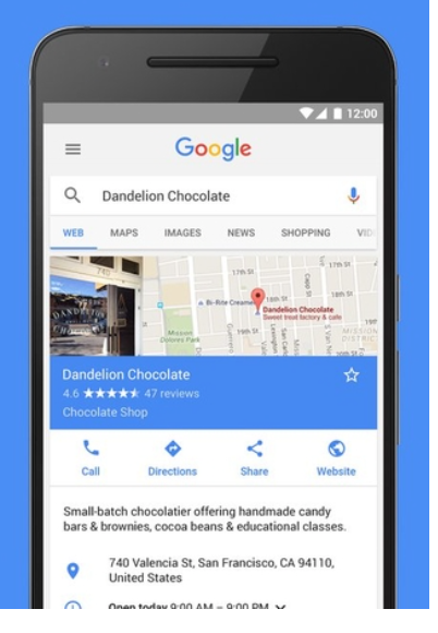 téléchargement de l'application de google my business